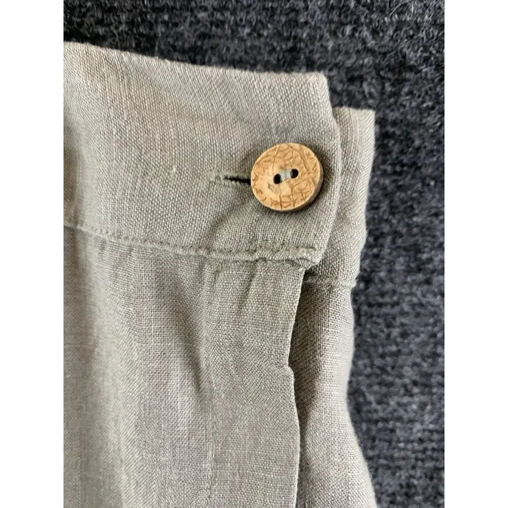 Reistor 100% Hemp Wrap Midi Skirt Sage Green Boho Women's Size 2XL Eco-Friendly